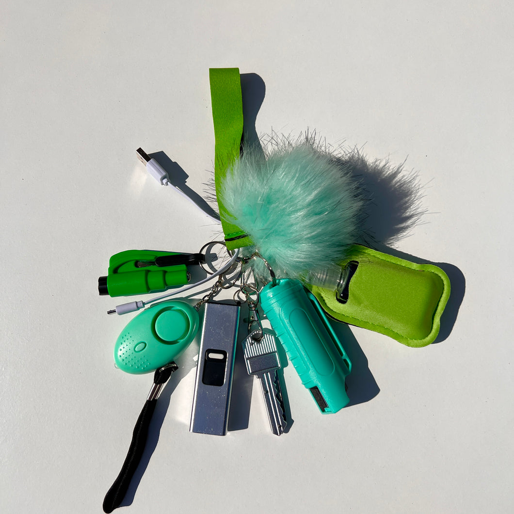 Green Cute & Equipped Keychain