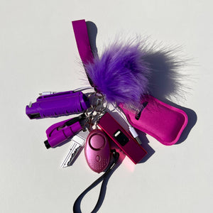 Purple Cute & Equipped Keychain